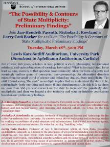 The Possibility  Contours of State Multiplicity - March 18 2014